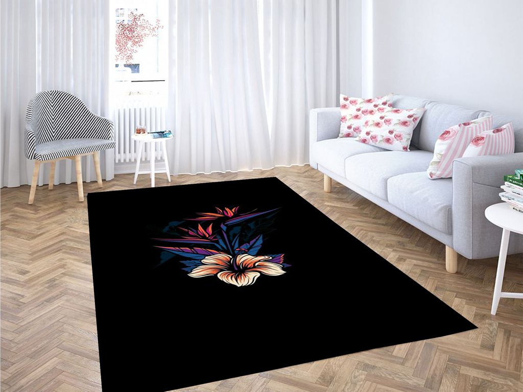 Flowers Backkgrounds Living Room Modern Carpet Rectangle Rug