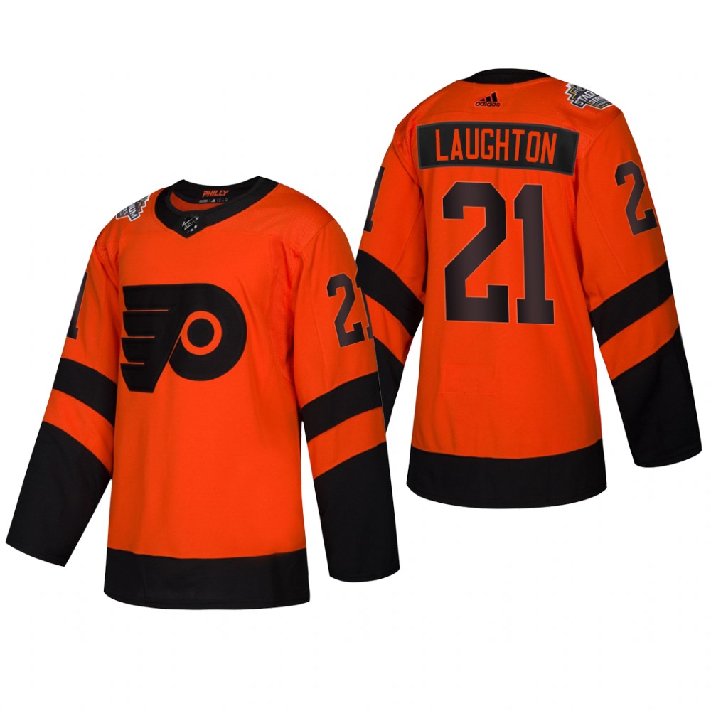 Flyers Scott Laughton #21 Orange Coors Light 2019 Stadium Series Bad Jersey