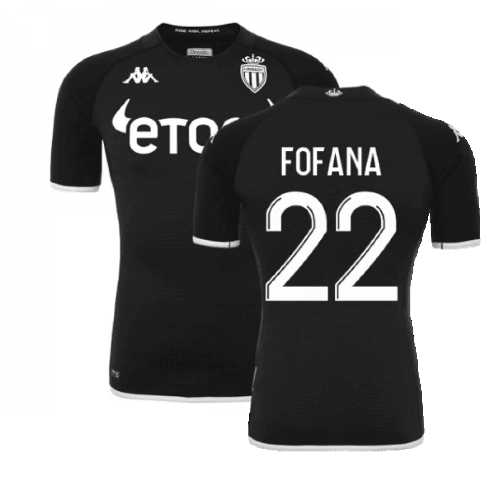 Fofana 22 AS Monaco 2022/23 Away Player Soccer Jersey – Black