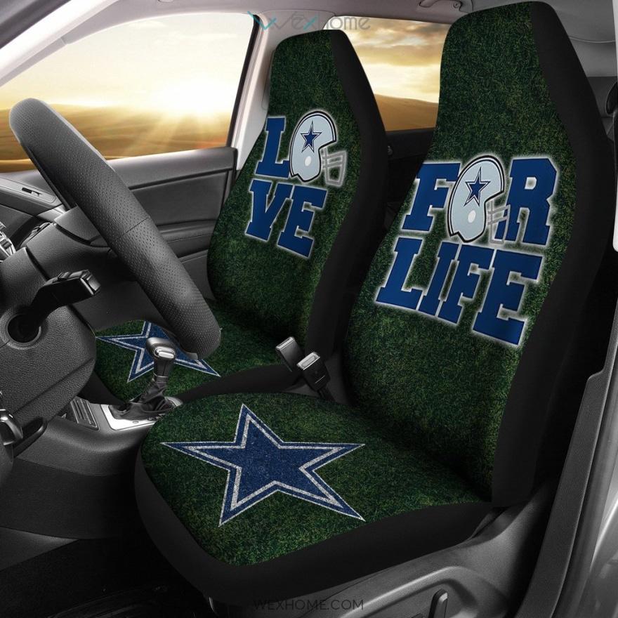 Football Team Car Seat Covers | Dallas Cowboys Stars Love For Life Seat Covers