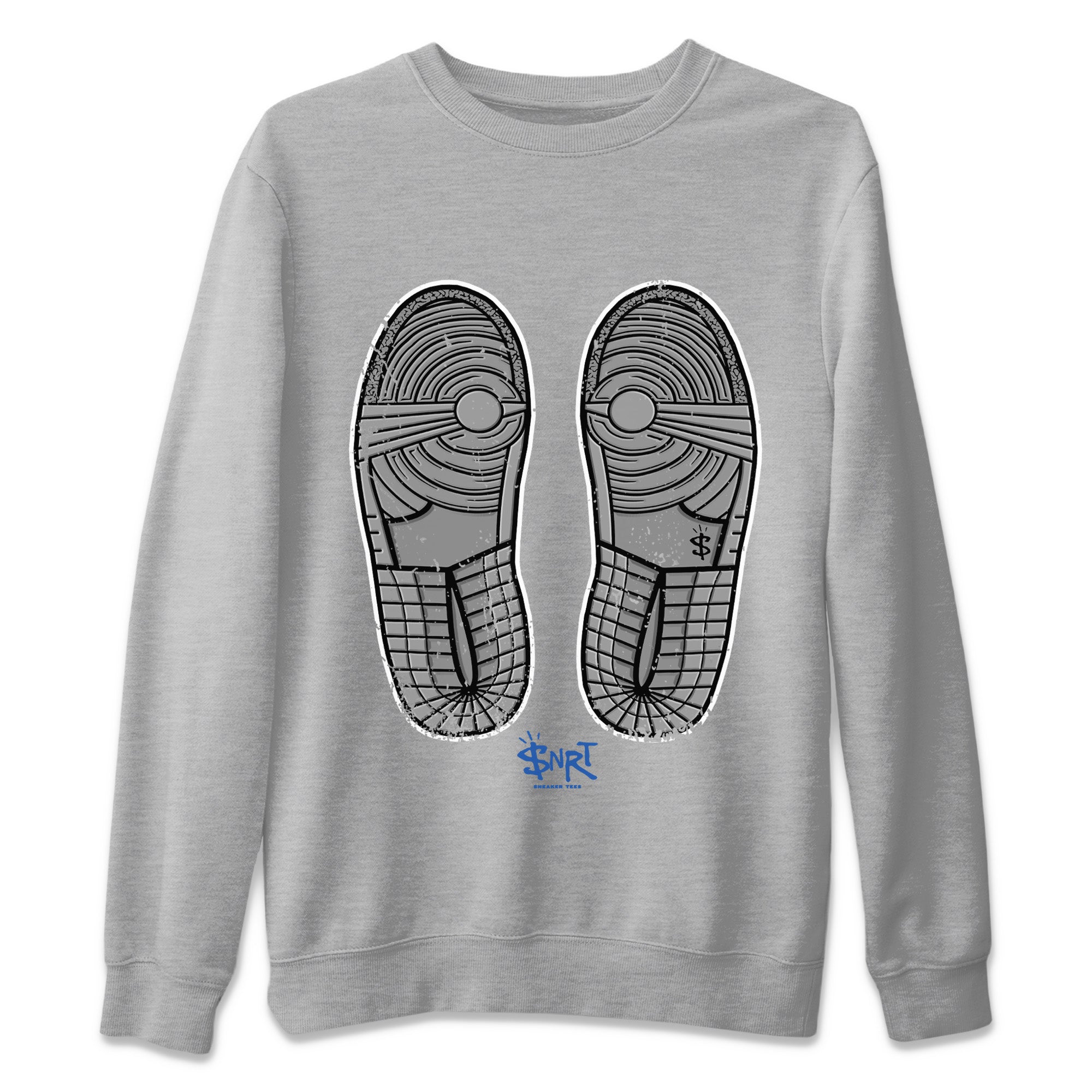 Footprint Unisex Sweater – Air Jordan 1 True Blue, Sneakers Matching Sweater