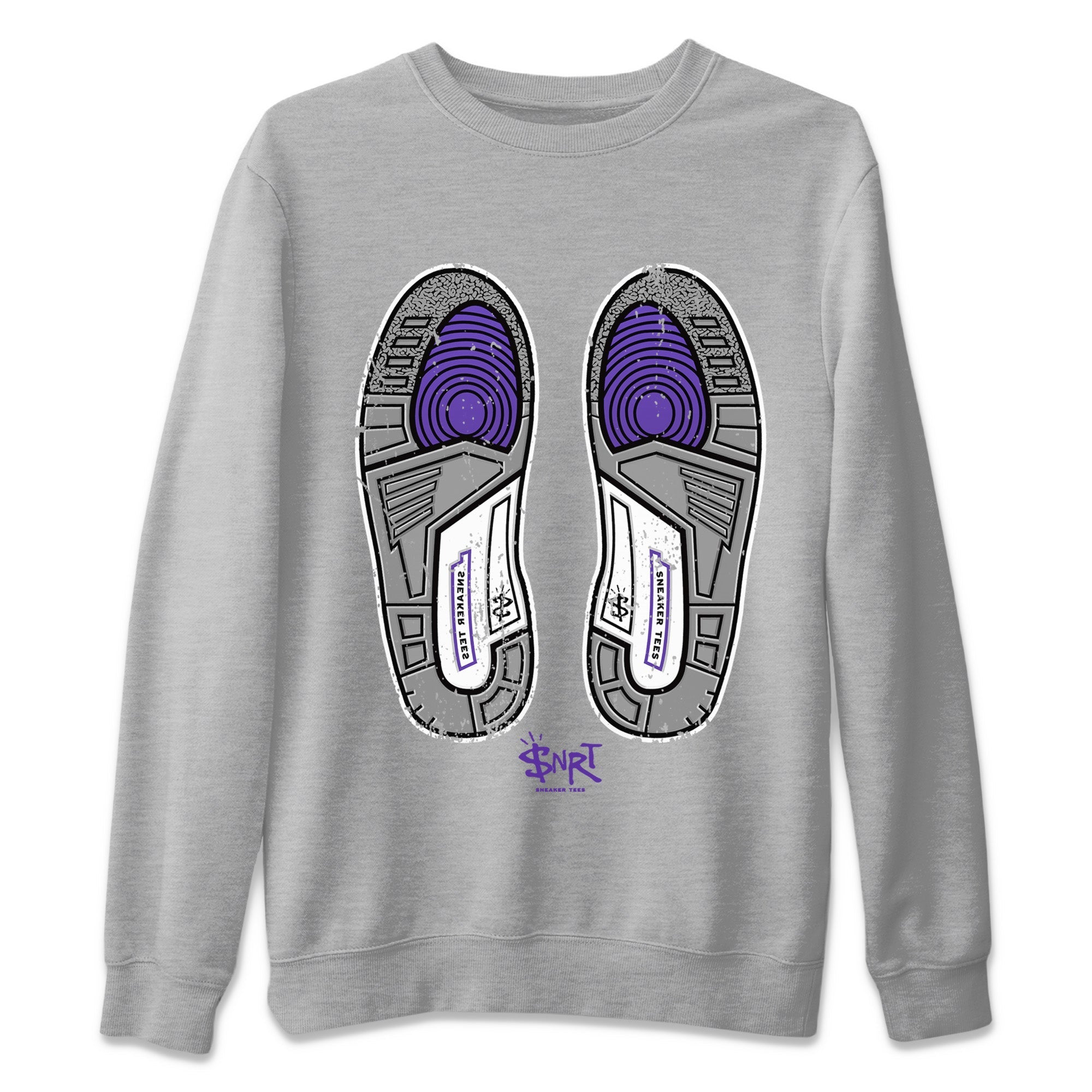 Footprint Unisex Sweater – Air Jordan 3 Dark Iris, Sneakers Matching Sweater