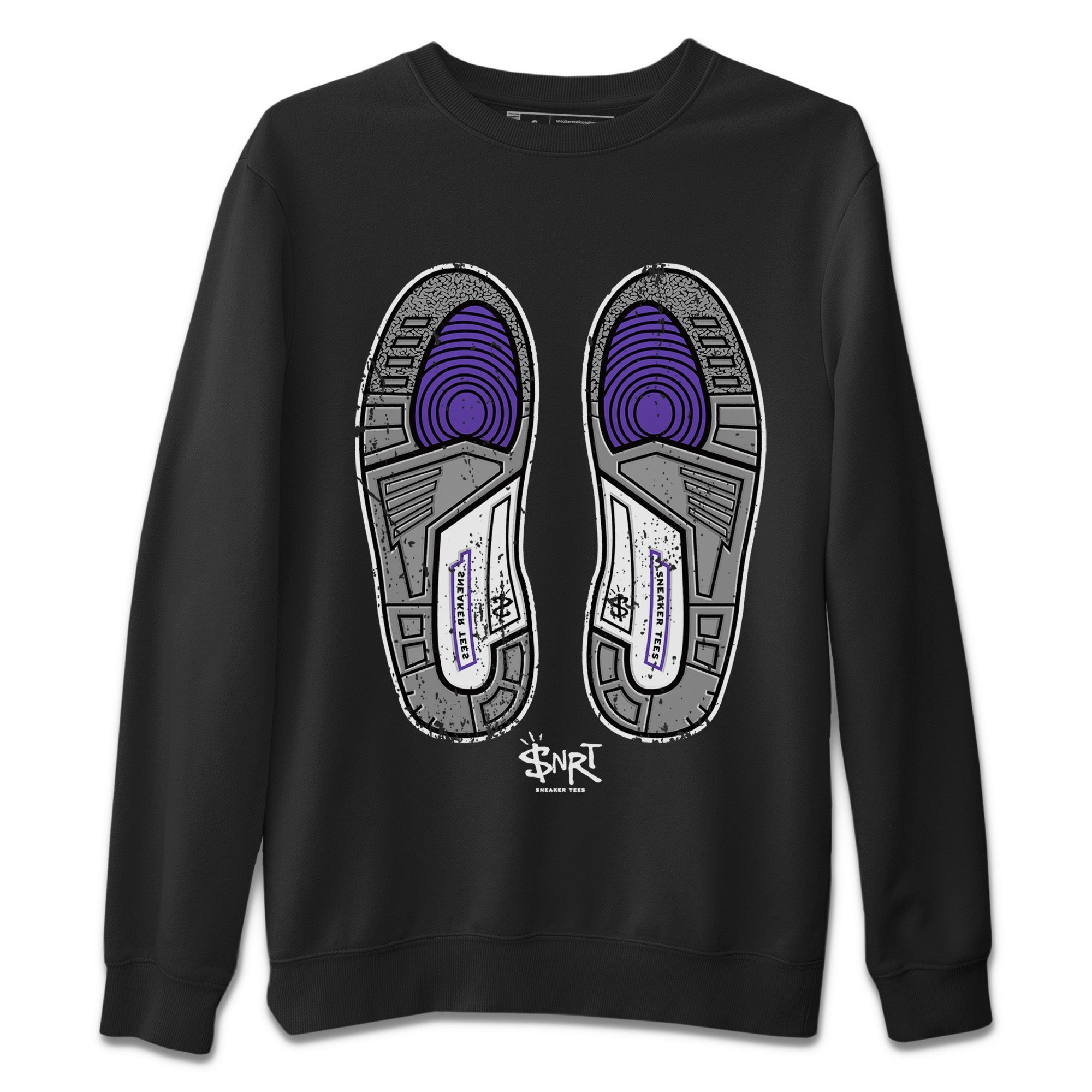 Footprint Unisex Sweater – Air Jordan 3 Dark Iris, Sneakers Matching Sweater