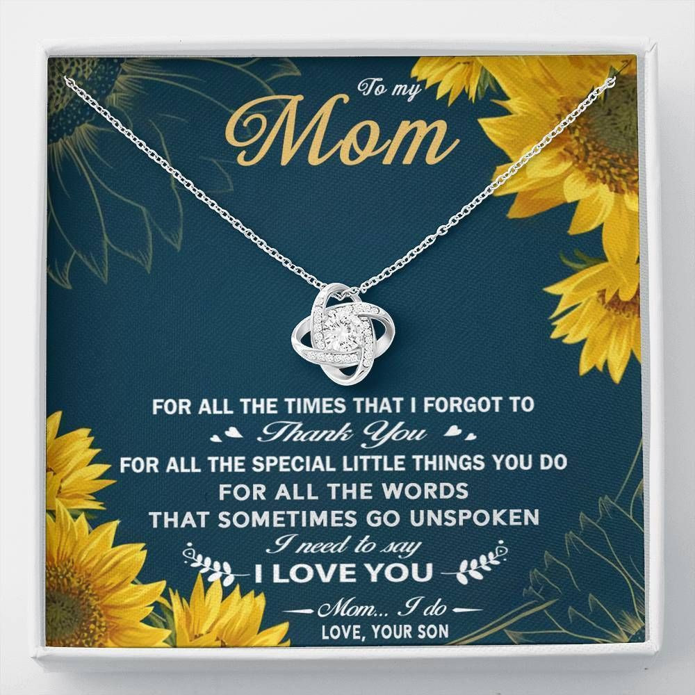 For All The Times That I Forgot To Thank You Love Knot Necklace For Mom