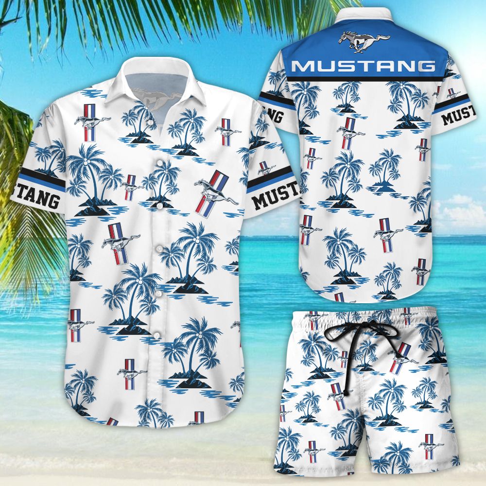 Ford Mustang Logo Hawaiian Shirt Maria