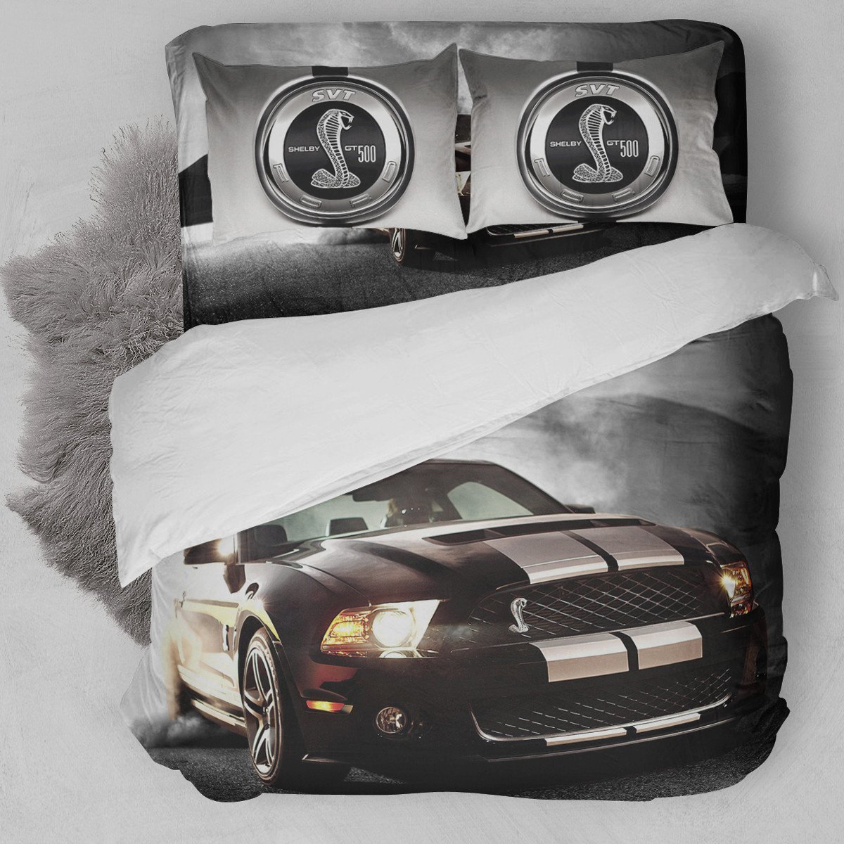 Ford Shelby Gt 500 Duvet Cover Bedding Set