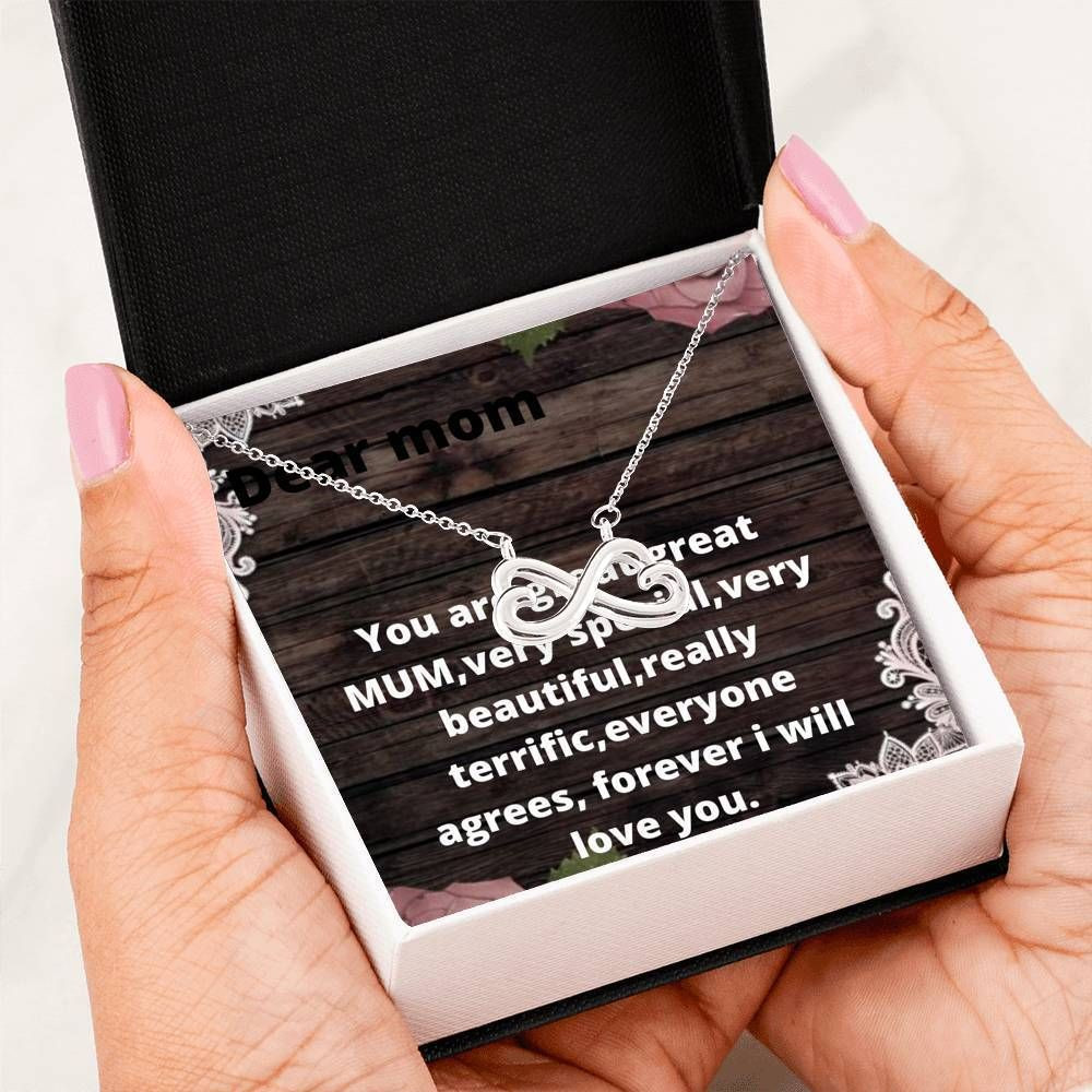 Forever I Will Love You Infinity Heart Necklace For Mom