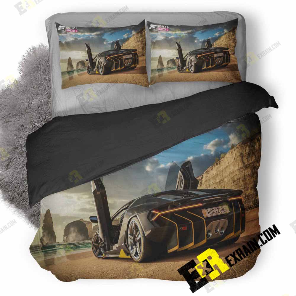 Forza Horizon Lamborghini Ad 3D Customized Duvet Cover Bedding Set