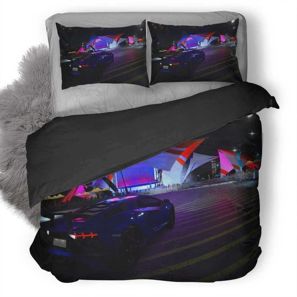 Forza Horizon Lamborghini Aventador 3D Customized Duvet Cover Bedding Set