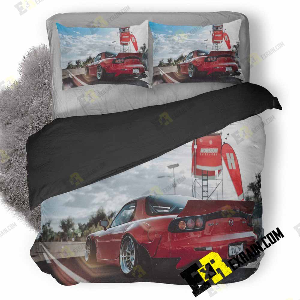 Forza Horizon Mazda Rx7 Z0 3D Customized Duvet Cover Bedding Set