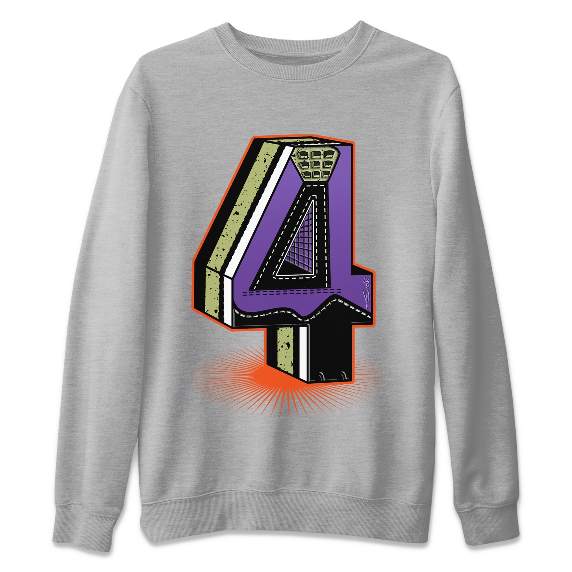 Four Statue Unisex Sweater – Air Jordan 4 Canyon Purple, Sneakers Matching Sweater