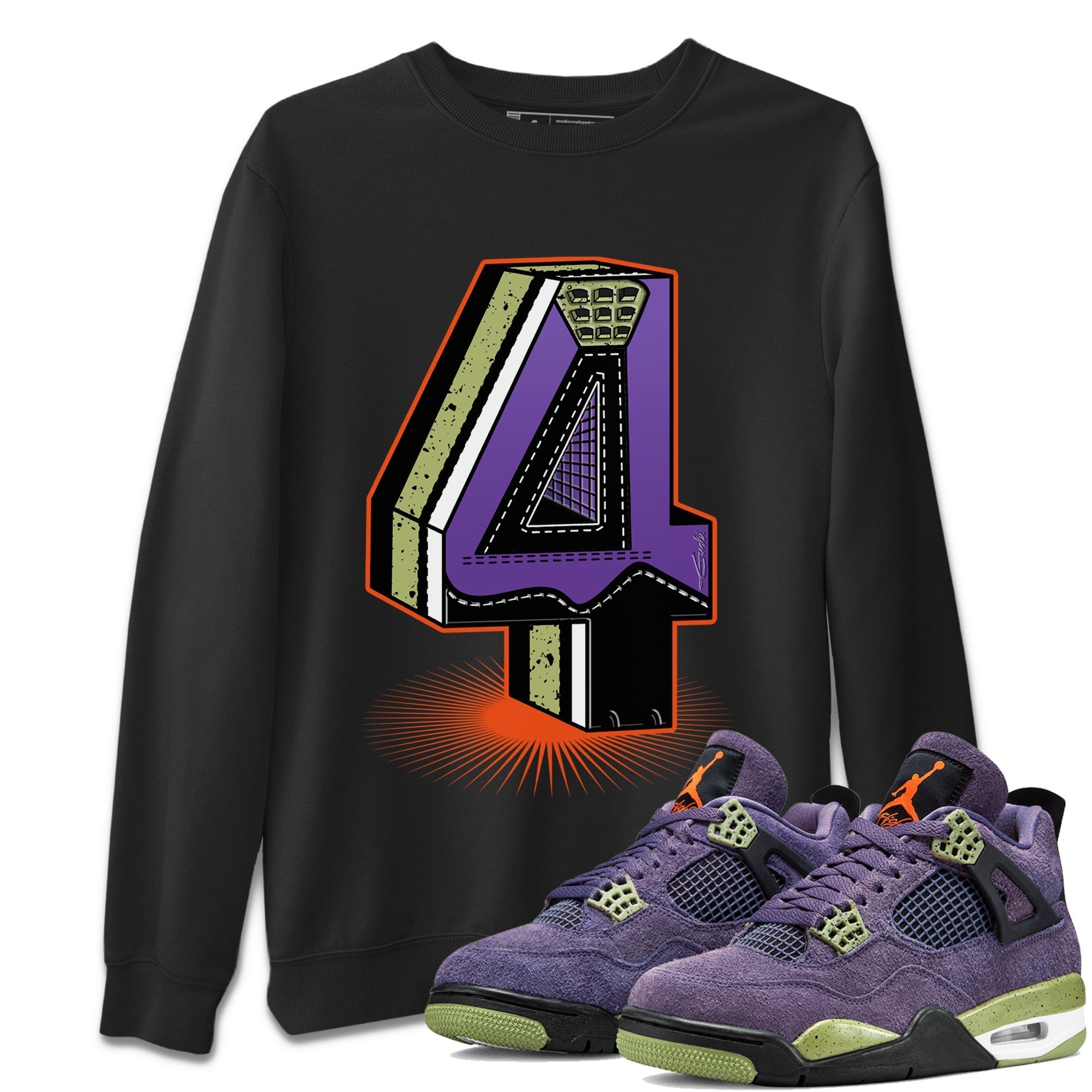 Four Statue Unisex Sweater – Air Jordan 4 Canyon Purple, Sneakers Matching Sweater