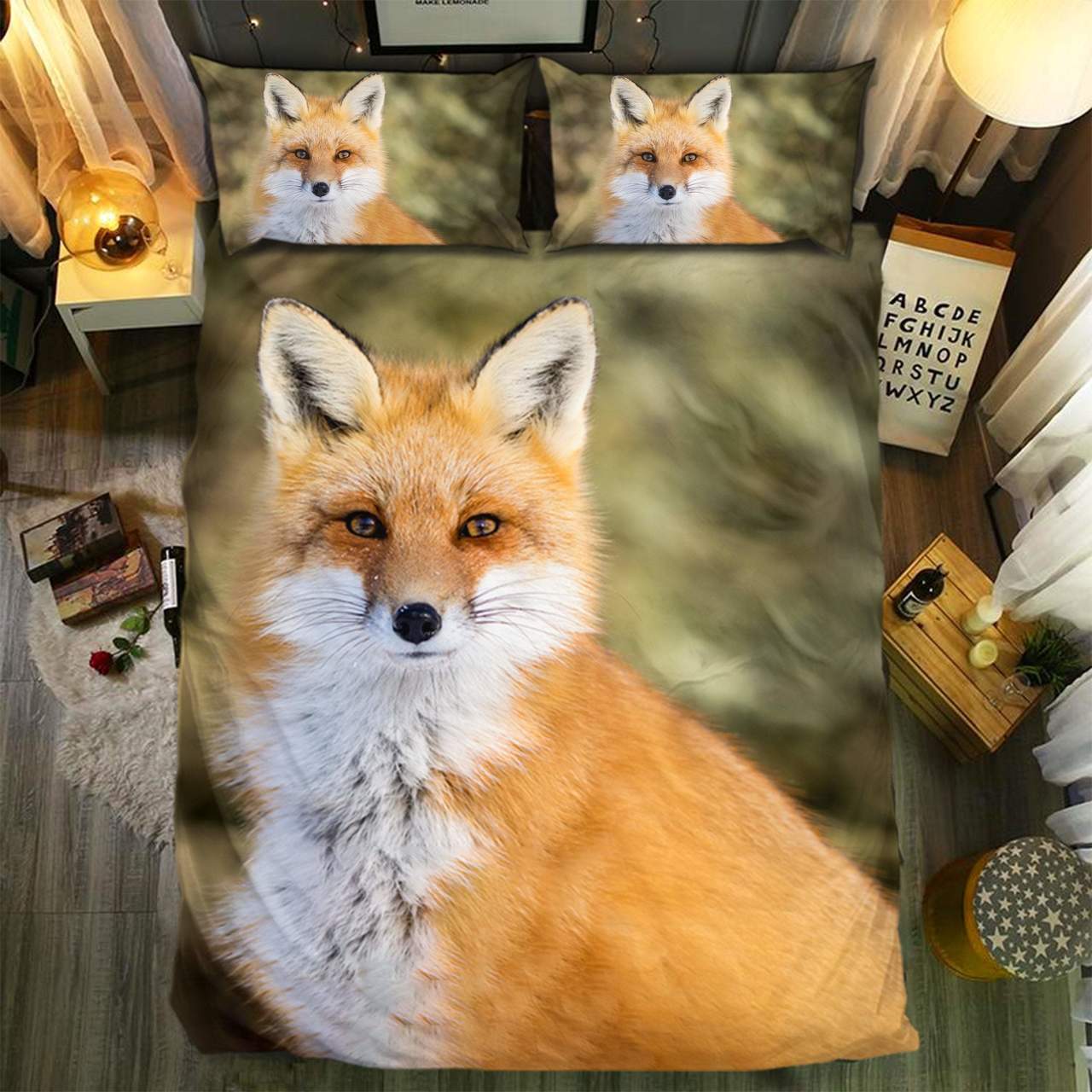 Fox Collection 3D Customized Duvet Cover Bedding Set