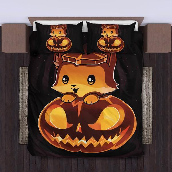 Fox Halloween Duvet Cover Bedding Set