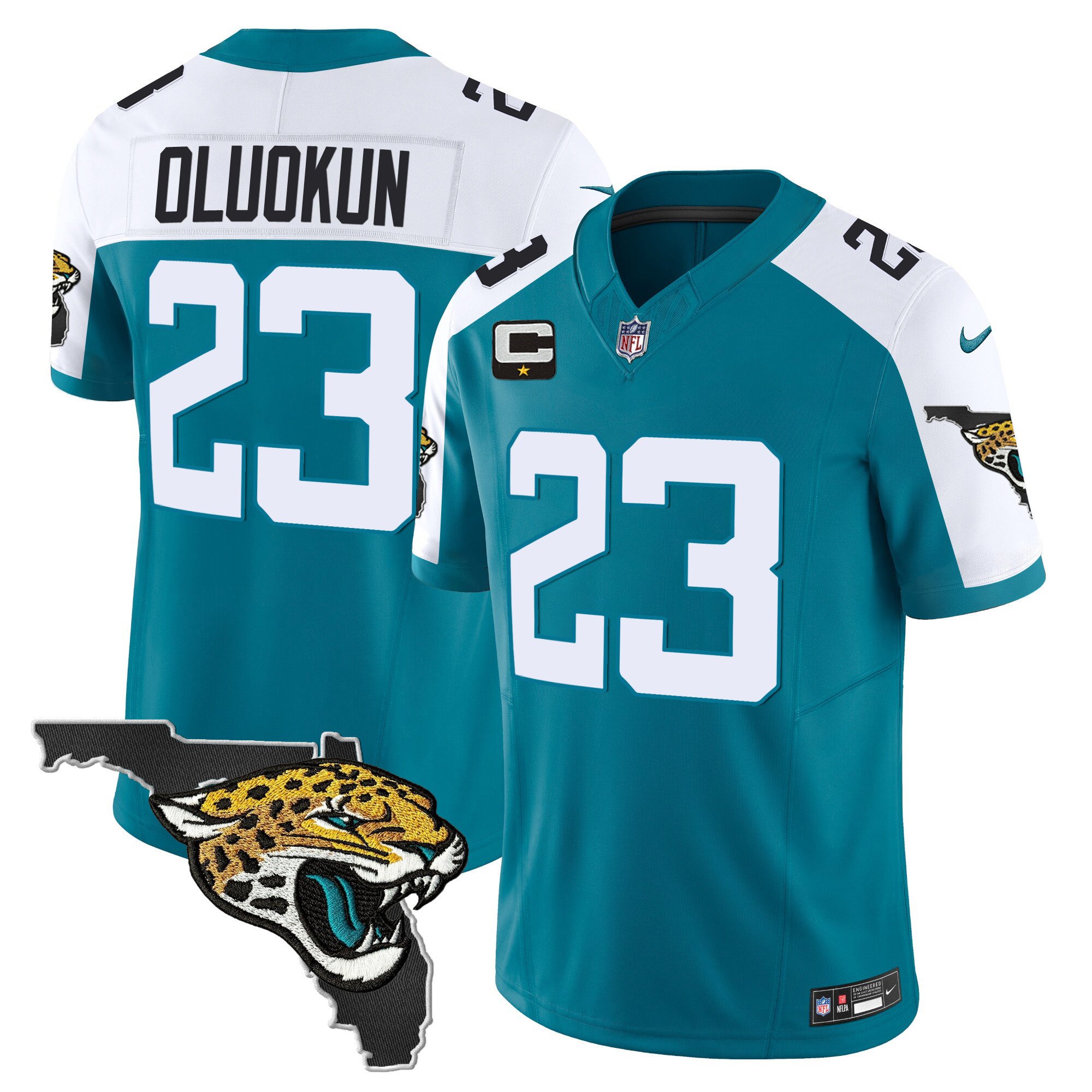 Foyesade Oluokun Men's Jacksonville Jaguars Florida Patch Vapor Alternate Jersey - All Stitched