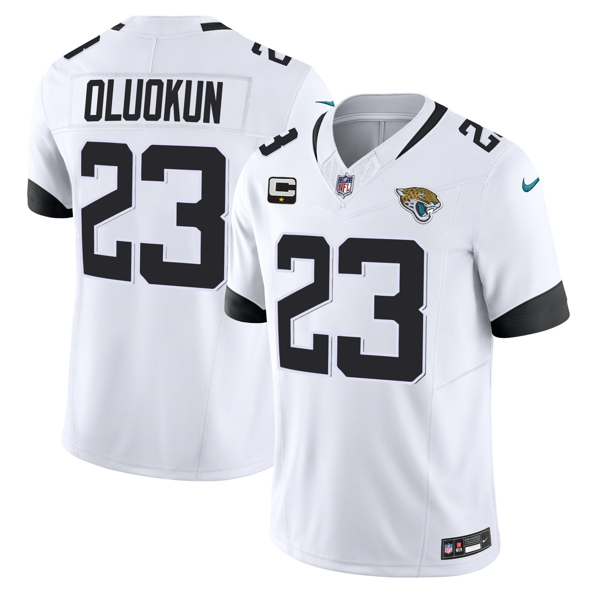 Foyesade Oluokun Men's Jacksonville Jaguars Vapor Limited White Jersey - All Stitched