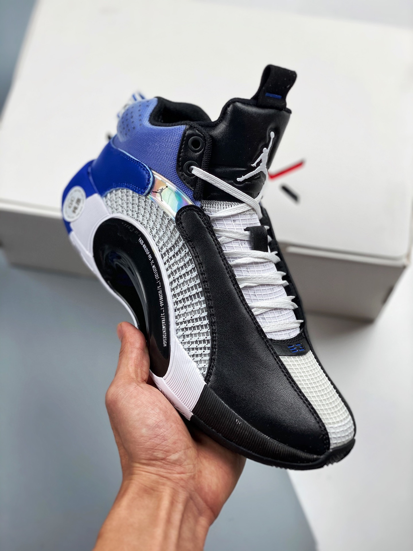 Fragment x Air Jordan 35 White/Black-Sport Blue For Sale