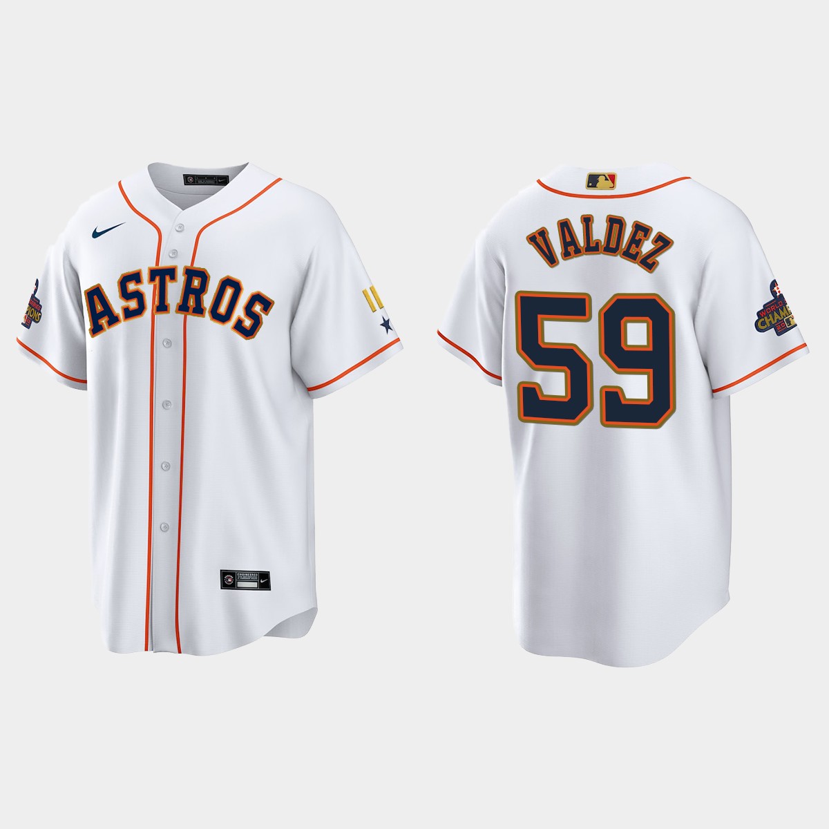 Framber Valdez Houston Astros 2023 Gold Program Jersey - White