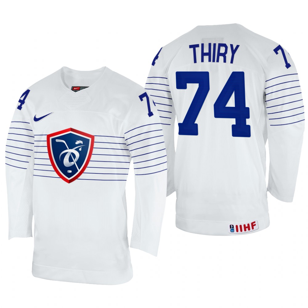 France Thomas Thiry 2022 IIHF World Championship White #74 Jersey Home