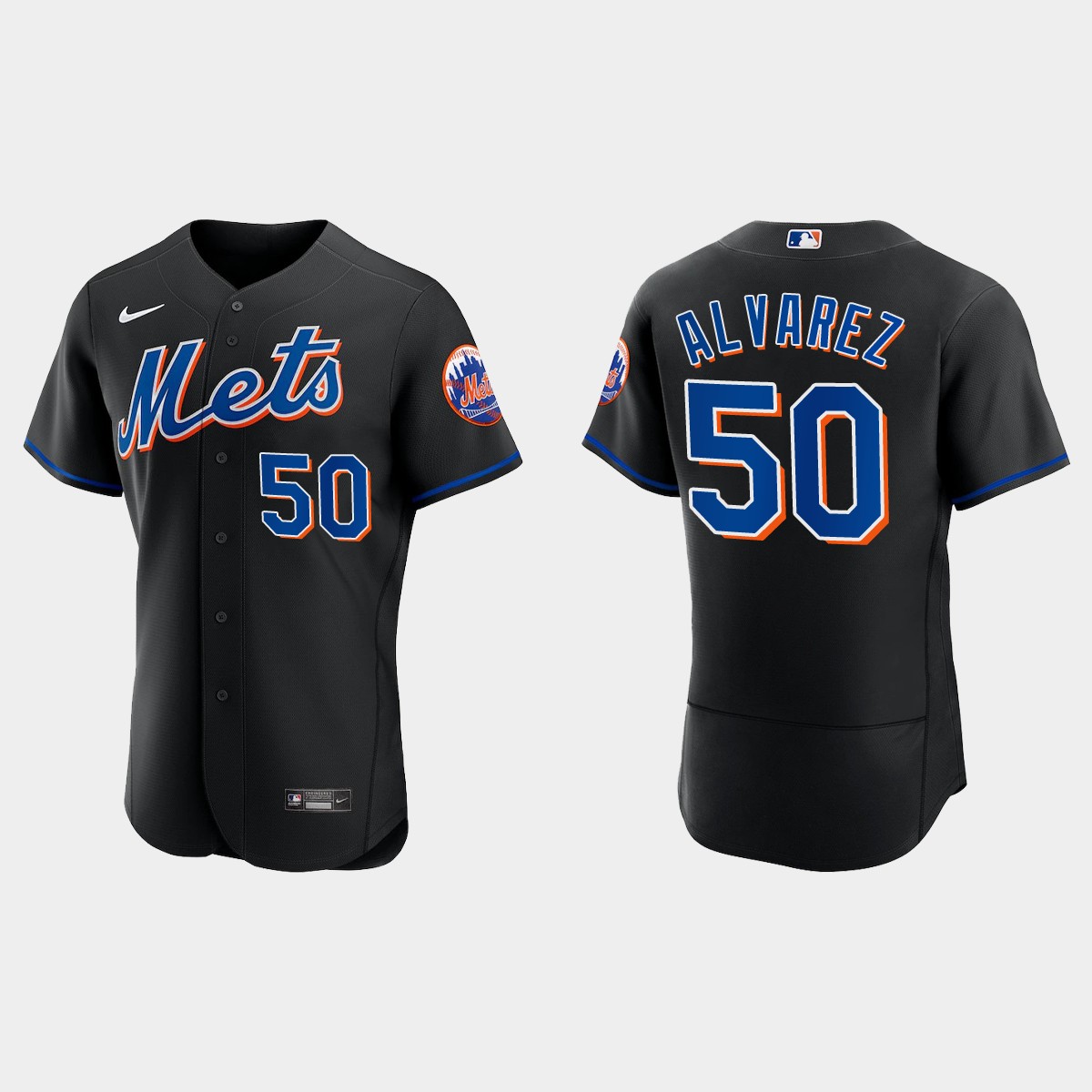 Francisco Alvarez New York Mets Alternate Jersey - Black