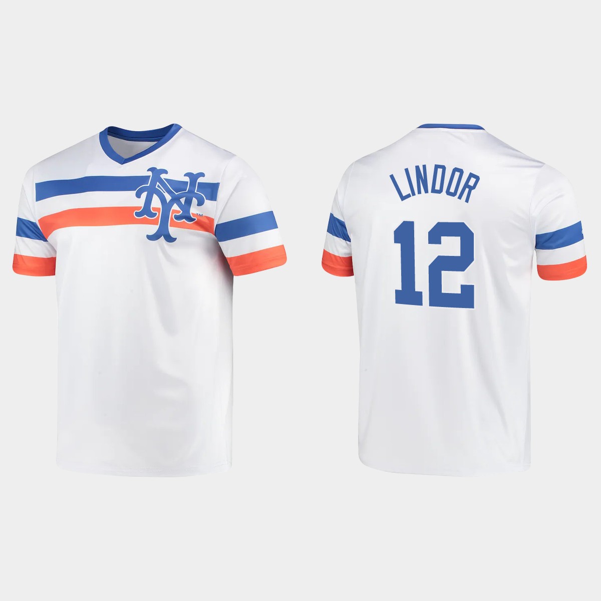 Francisco Lindor New York Mets Cooperstown Collection V-Neck Jersey - White