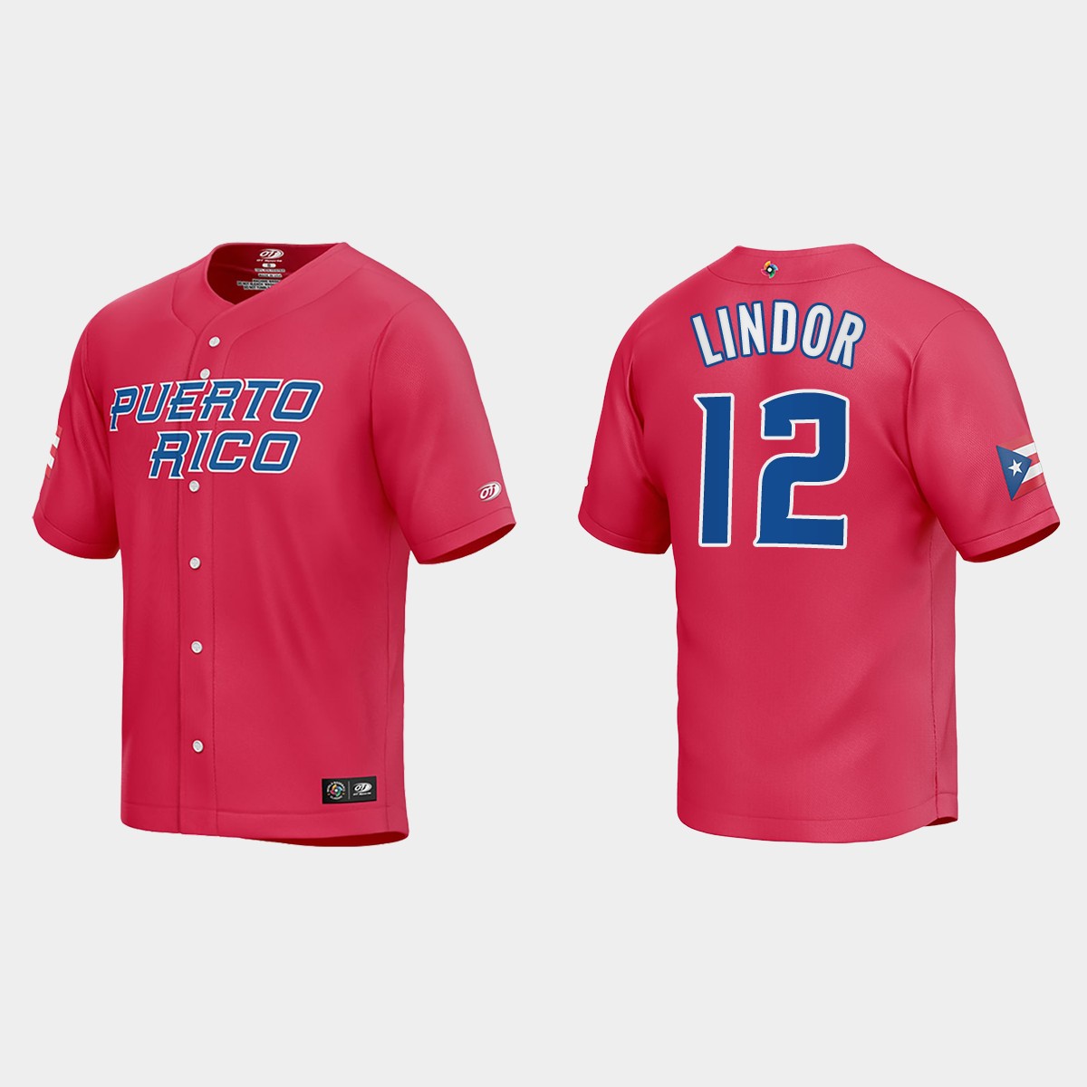 Francisco Lindor Puerto Rico 2023 World Classic Jersey - Red