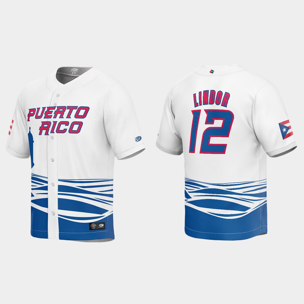 Francisco Lindor Puerto Rico 2023 World Classic Jersey - White