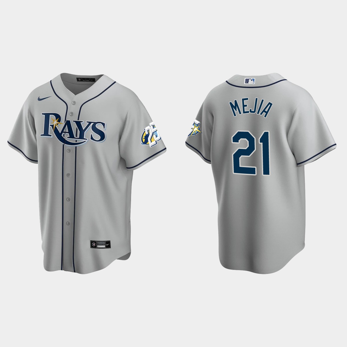 Francisco Mejia Tampa Bay Rays 25th Anniversary Jersey – Gray