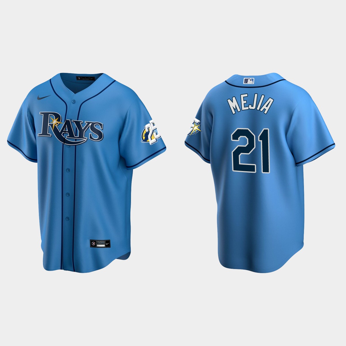 Francisco Mejia Tampa Bay Rays 25th Anniversary Jersey – Light Blue