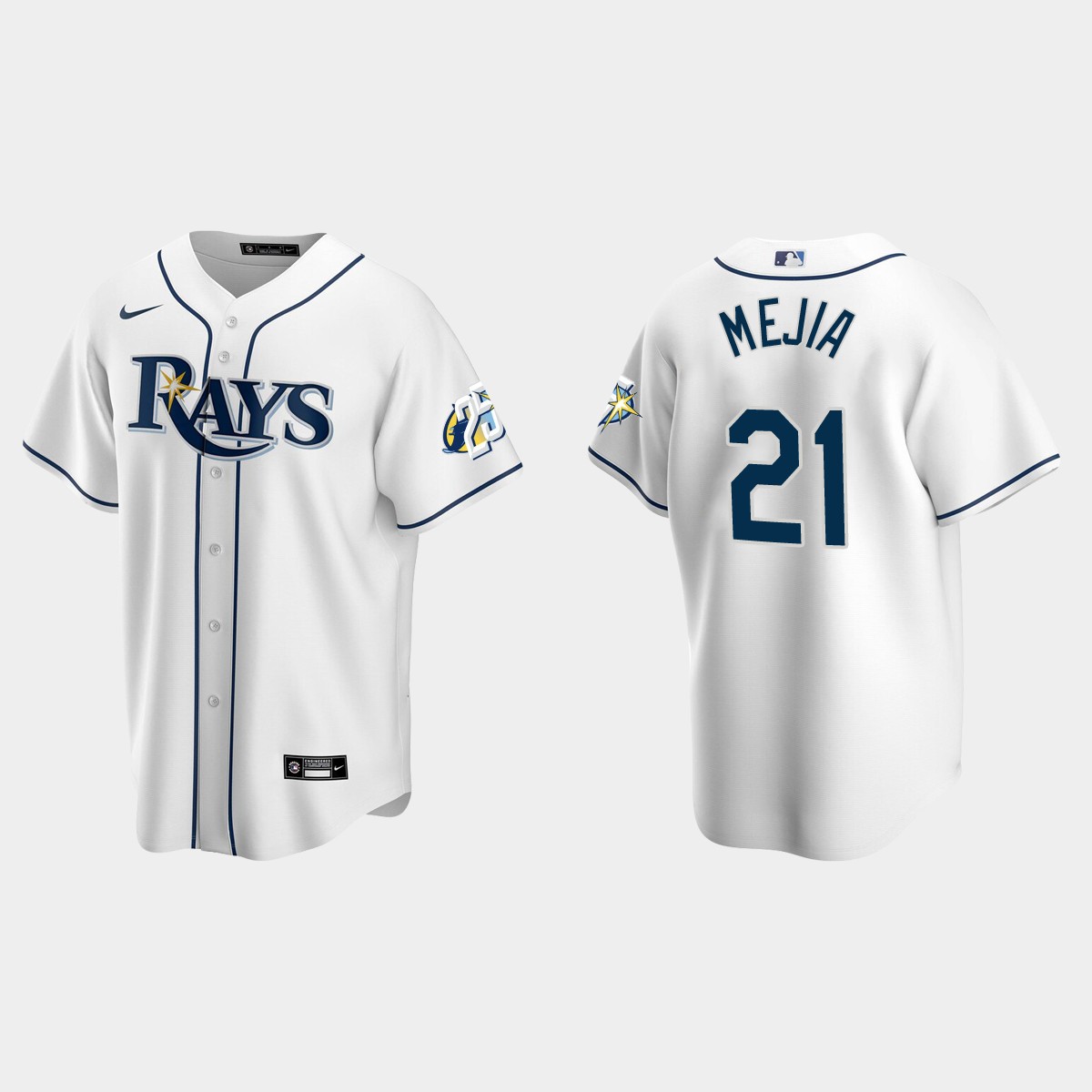 Francisco Mejia Tampa Bay Rays 25th Anniversary Jersey – White