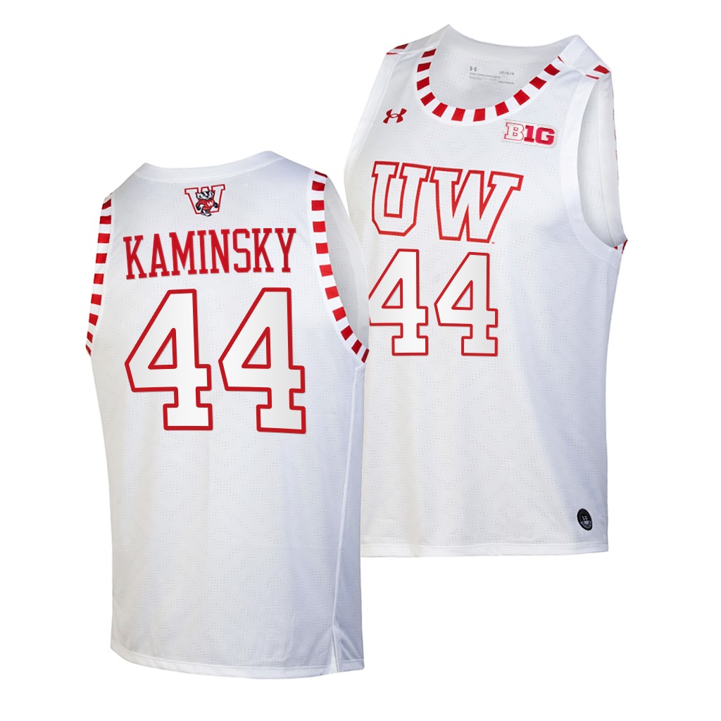 Frank Kaminsky #44 Wisconsin Badgers By The Players NBA Alumni White Jersey