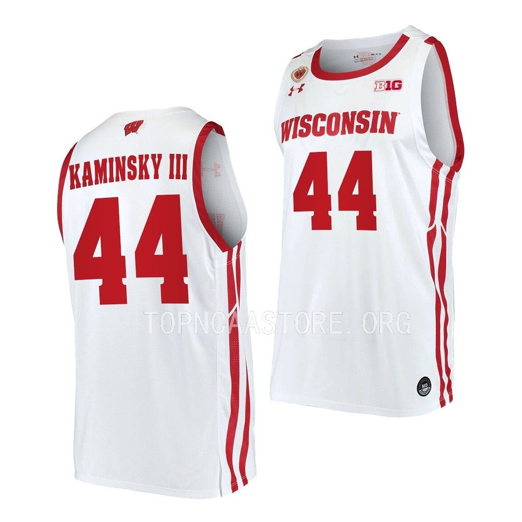 Frank Kaminsky Wisconsin Badgers #44 White Alumni  Jersey