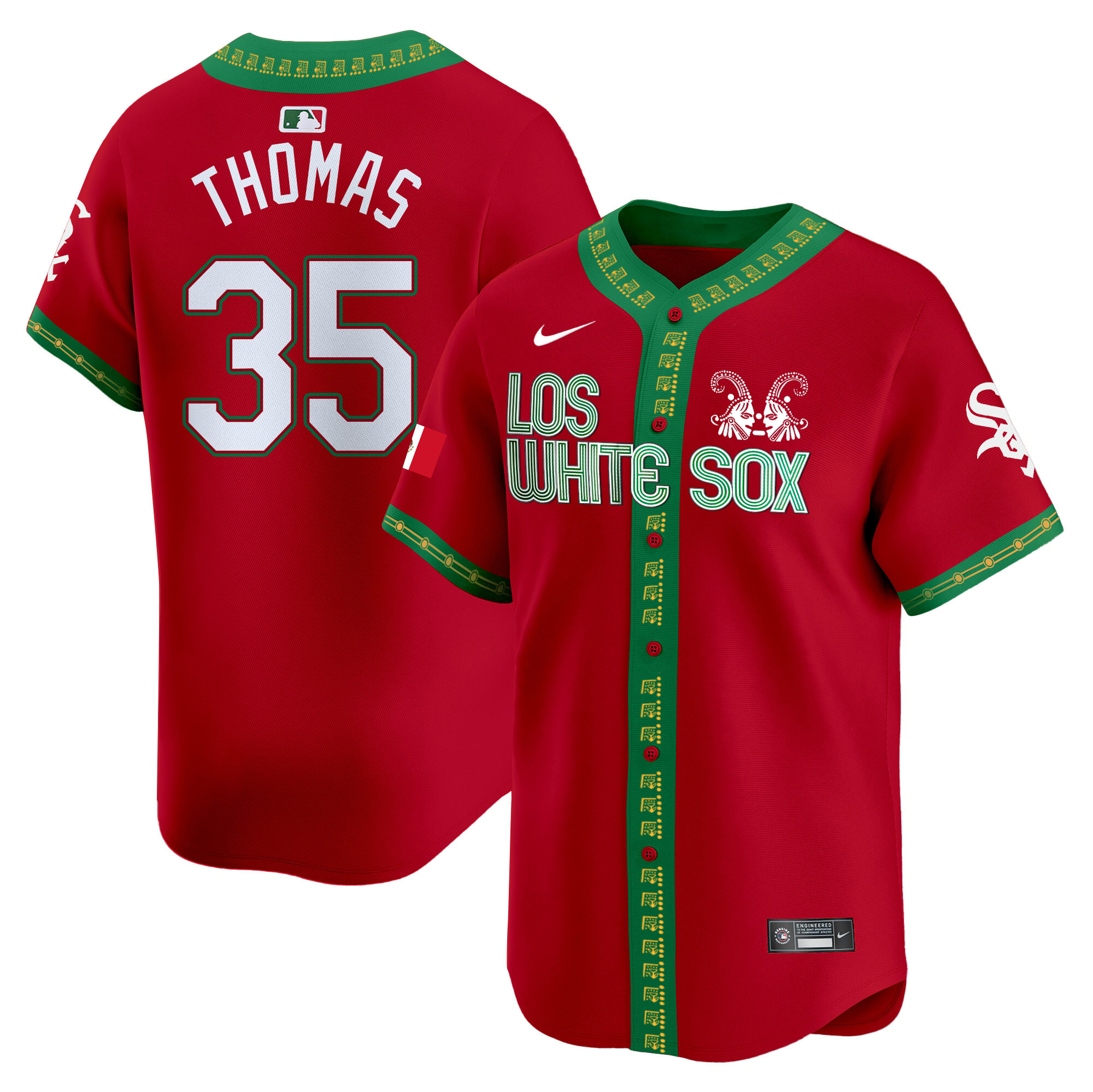 Frank Thomas Men's Chicago White Sox Mexico Vapor Premier Limited Red Jersey - All Stitched