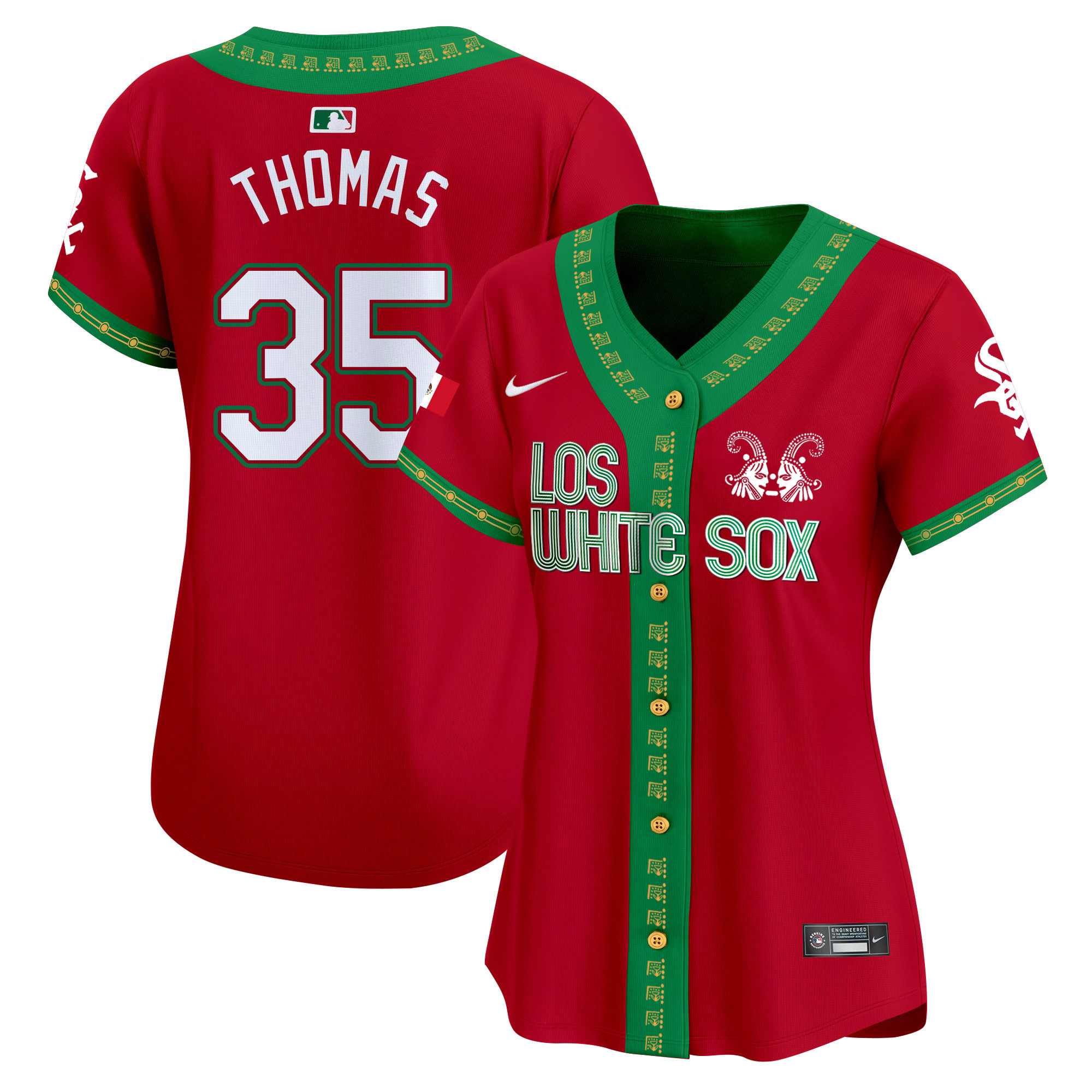 Frank Thomas Women's Chicago White Sox Mexico Vapor Premier Limited Red Jersey - All Stitched