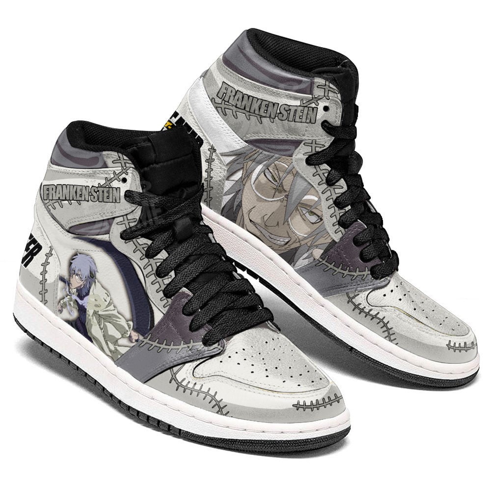 Franken Stein JD1s Sneakers Soul Eater Anime Shoes, Air Jordan Hightop