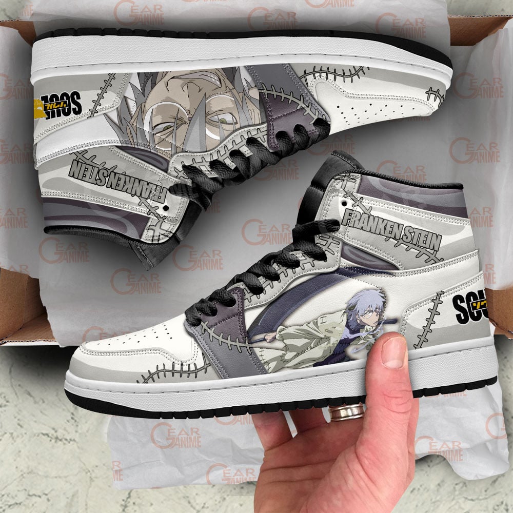 Franken Stein JD1s Sneakers Soul Eater Anime Shoes, Air Jordan Hightop