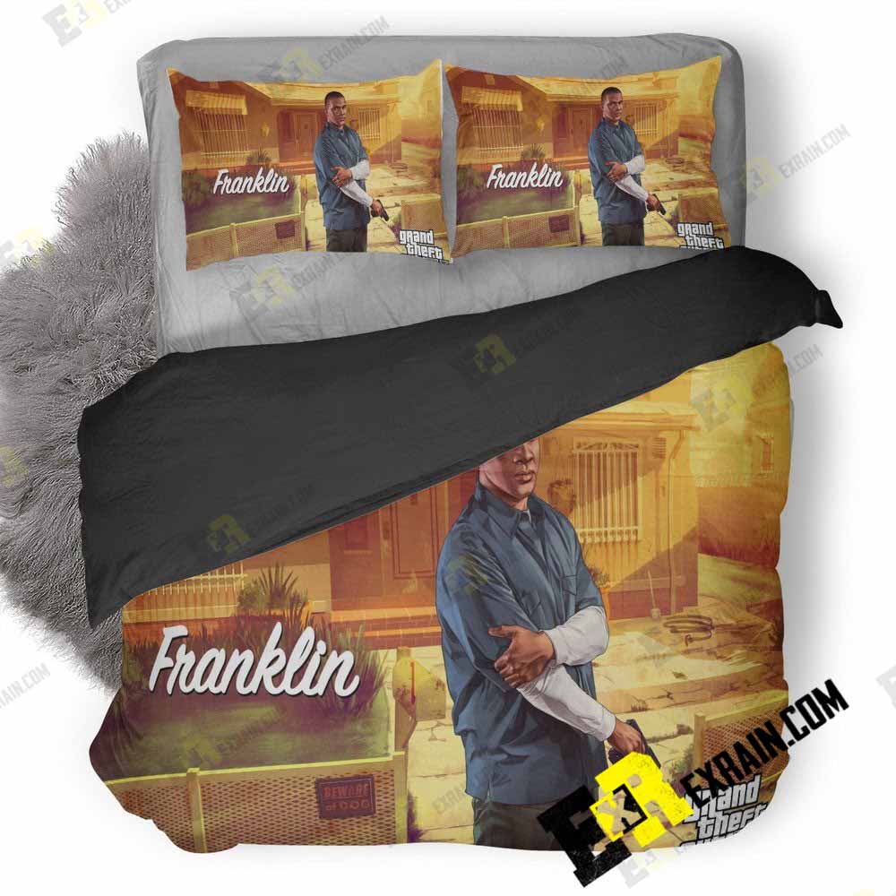 Franklin Gta 3D Customized Duvet Cover Bedding Set