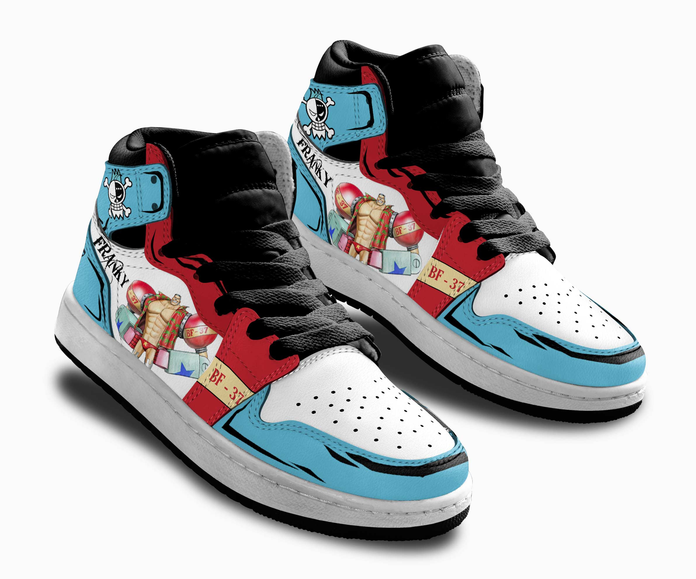 Franky Kids Sneakers Custom Anime One Piece Shoes For Kids