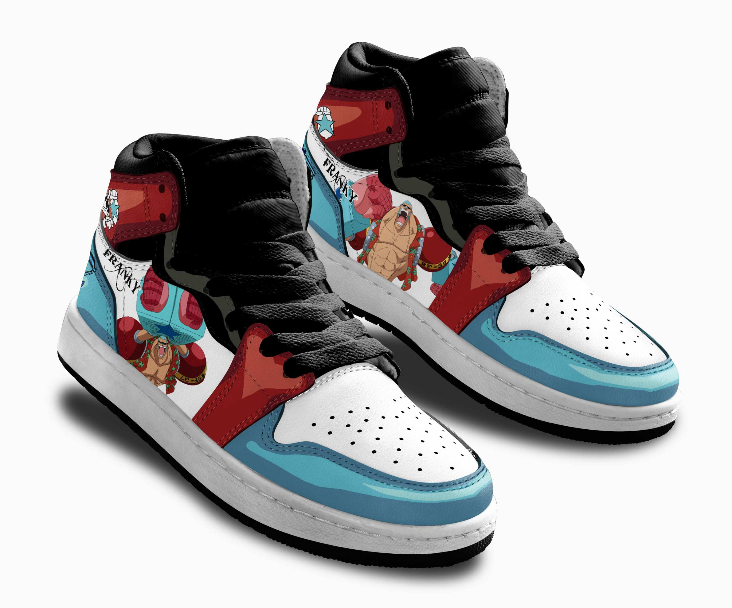 Franky Kids Sneakers Custom One Piece Anime Shoes For Kids