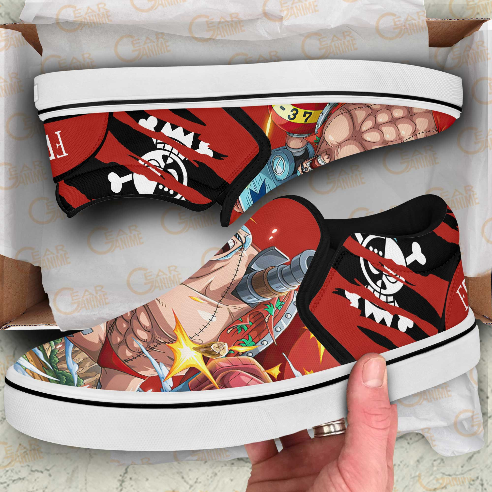 Franky Slip-On Shoes Canvas One Piece Custom Anime Shoes