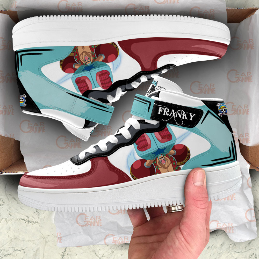 Franky Sneakers Air Mid One Piece Custom Anime Shoes