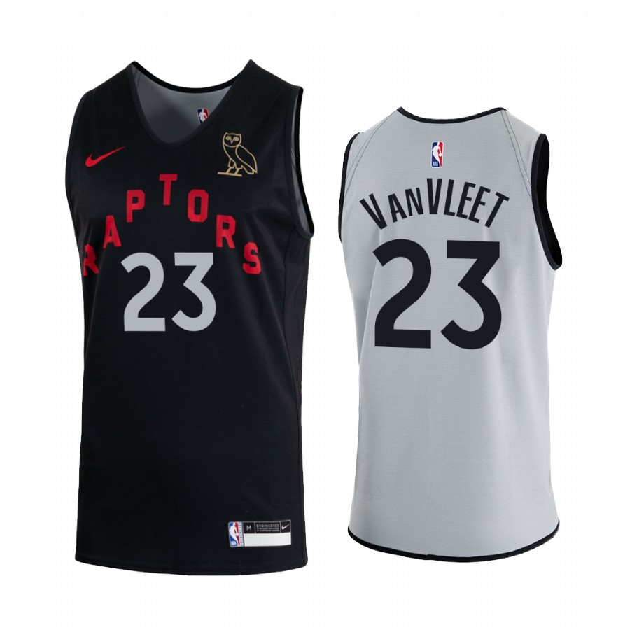 Fred VanVleet 2020 Raptors x OVO #23 Black Gray Reversible Practice Jersey