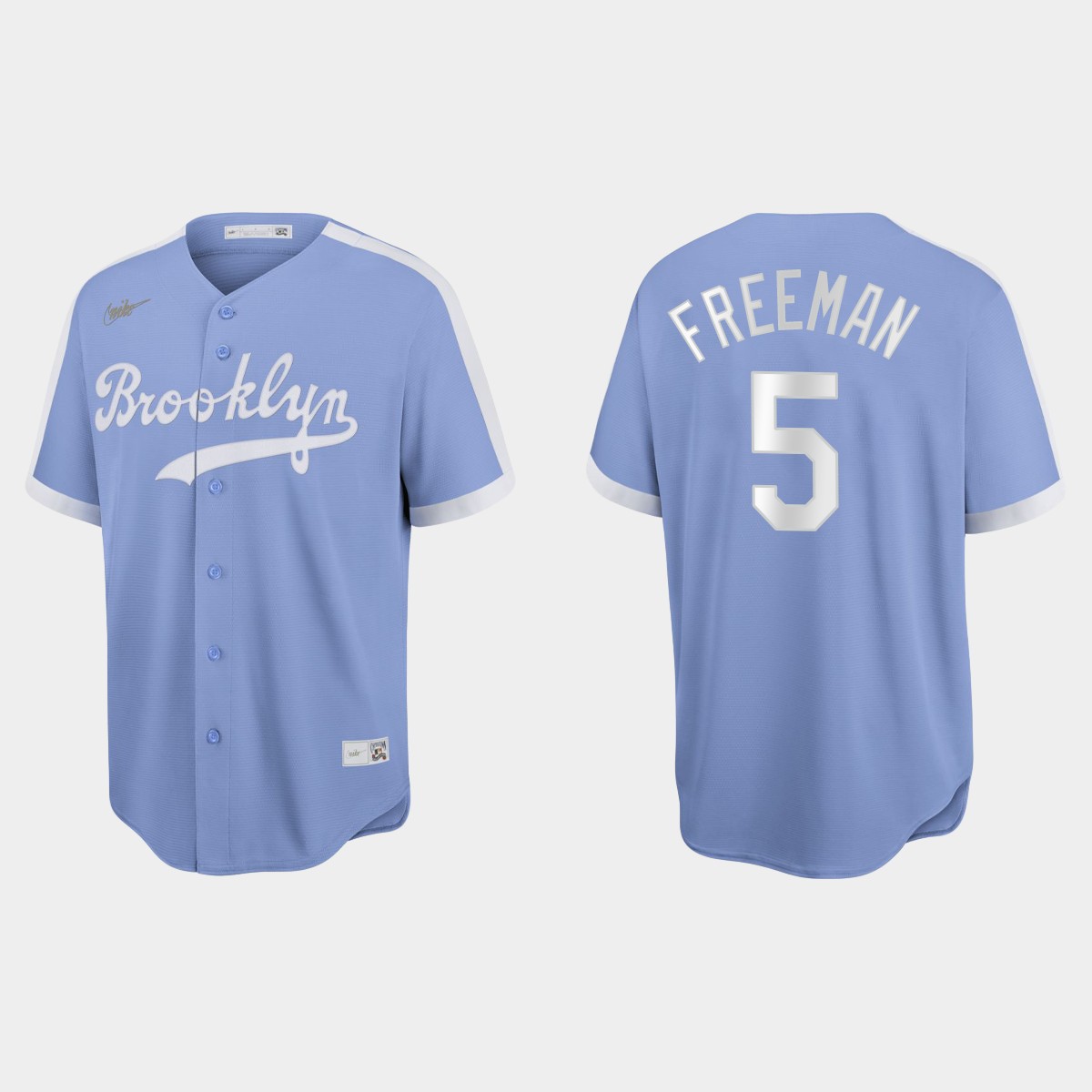 Freddie Freeman Brooklyn Dodgers Cooperstown Collection Jersey - Light Purple