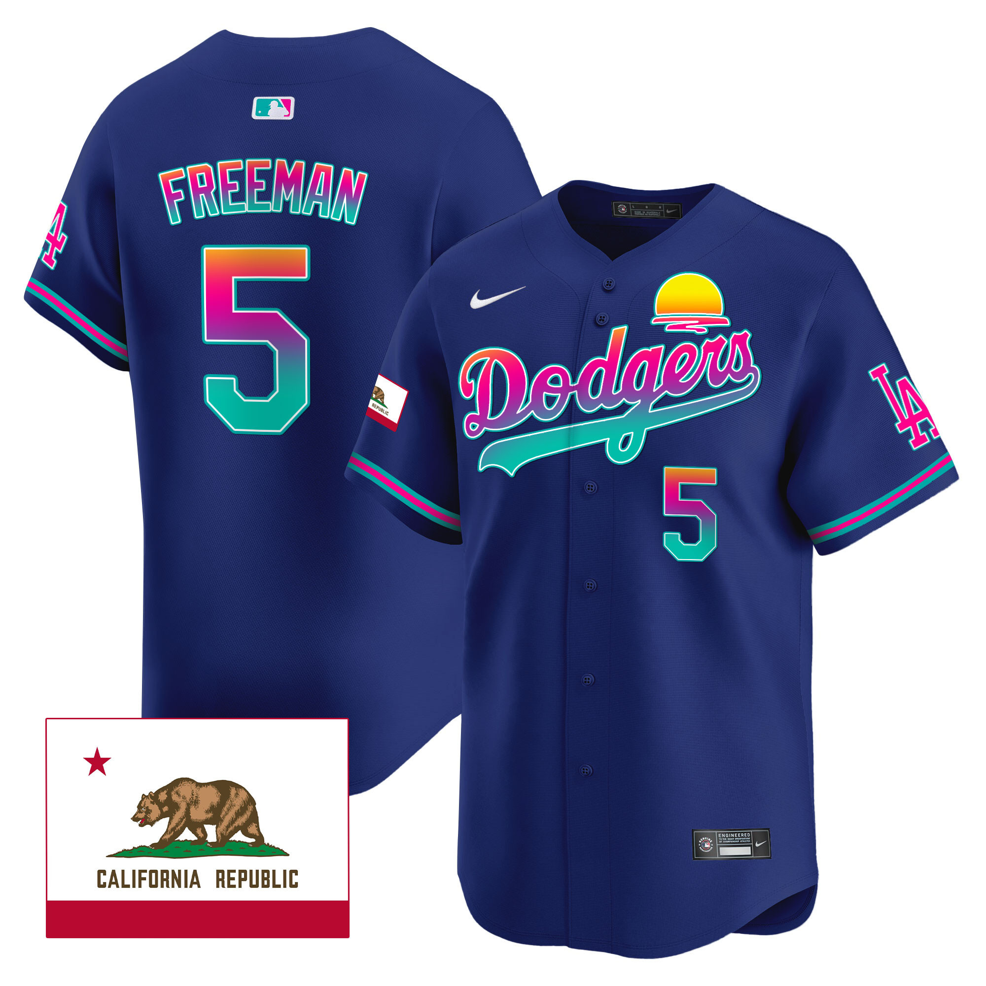 Freddie Freeman Men's Los Angeles Dodgers 2024 Los Angeles City Style Vapor Premier Limited Royal Jersey - All Stitched