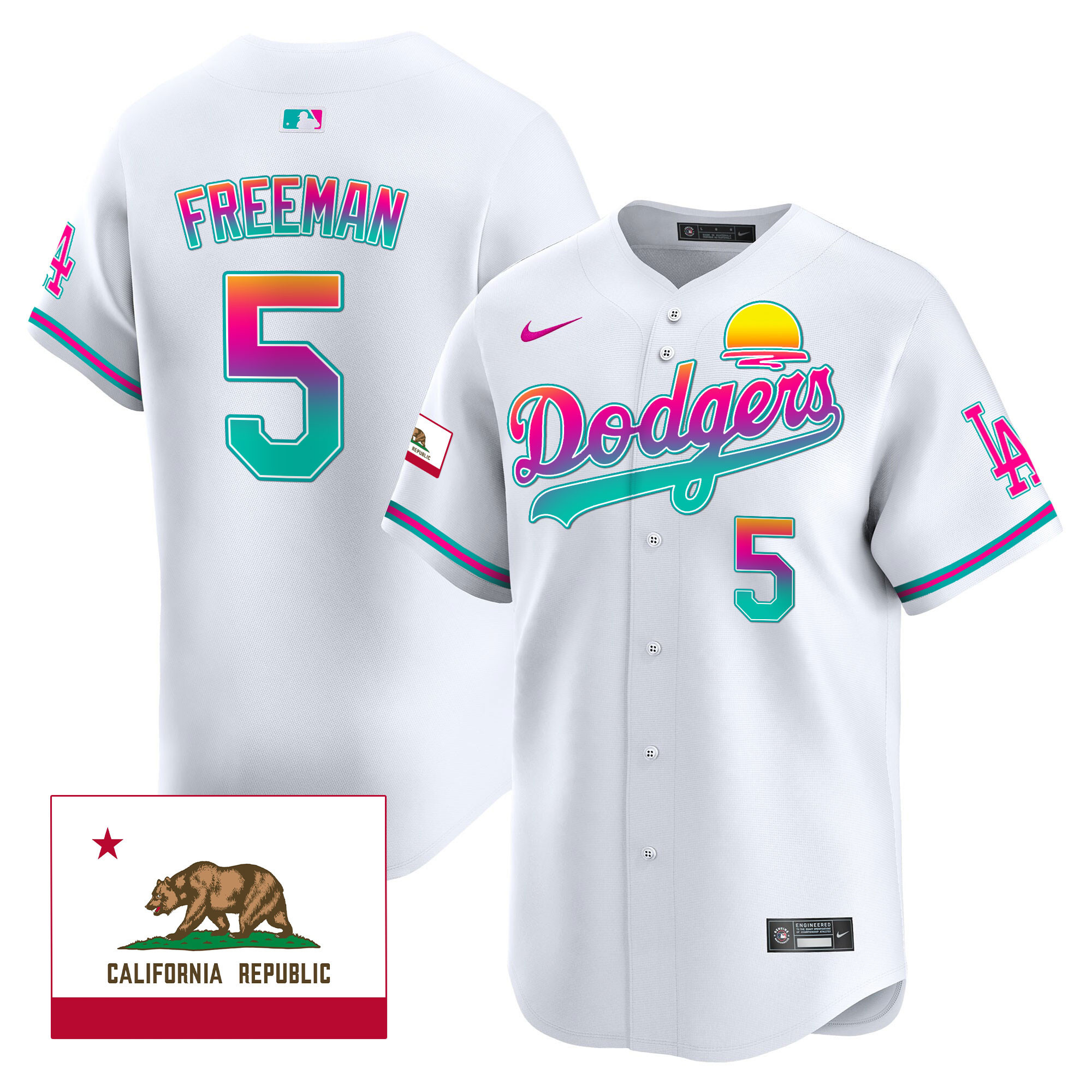 Freddie Freeman Men's Los Angeles Dodgers 2024 Los Angeles City Style Vapor Premier Limited White Jersey - All Stitched