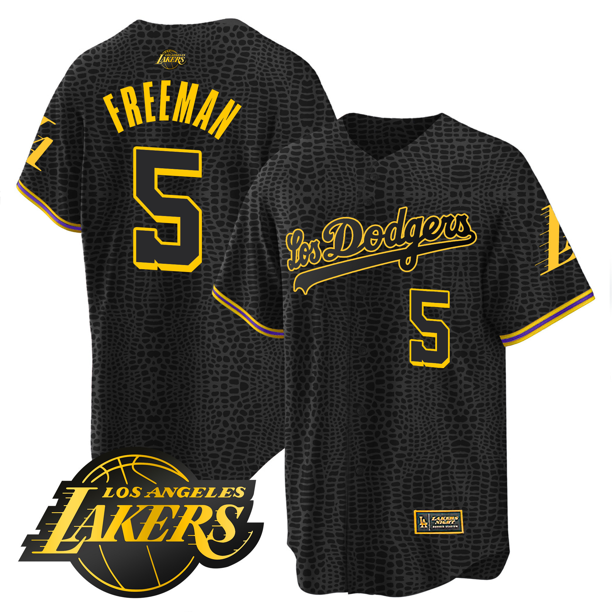 Freddie Freeman Men's Los Los Angeles Dodgers Cool Base Mamba Jersey - All Stitched