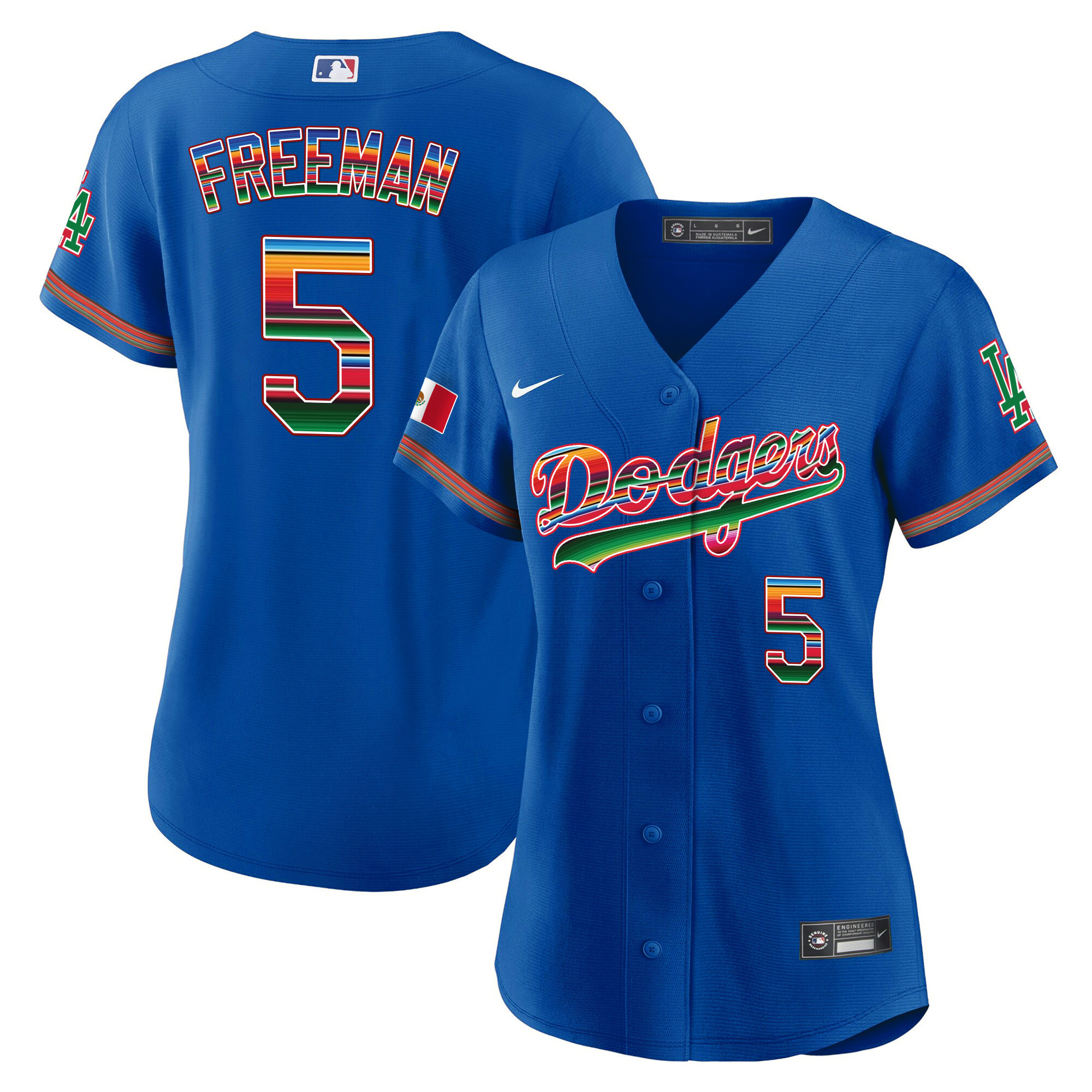 Freddie Freeman Women's Los Angeles Dodgers Mexico Baseball Limited Royal Jersey - All Stitched