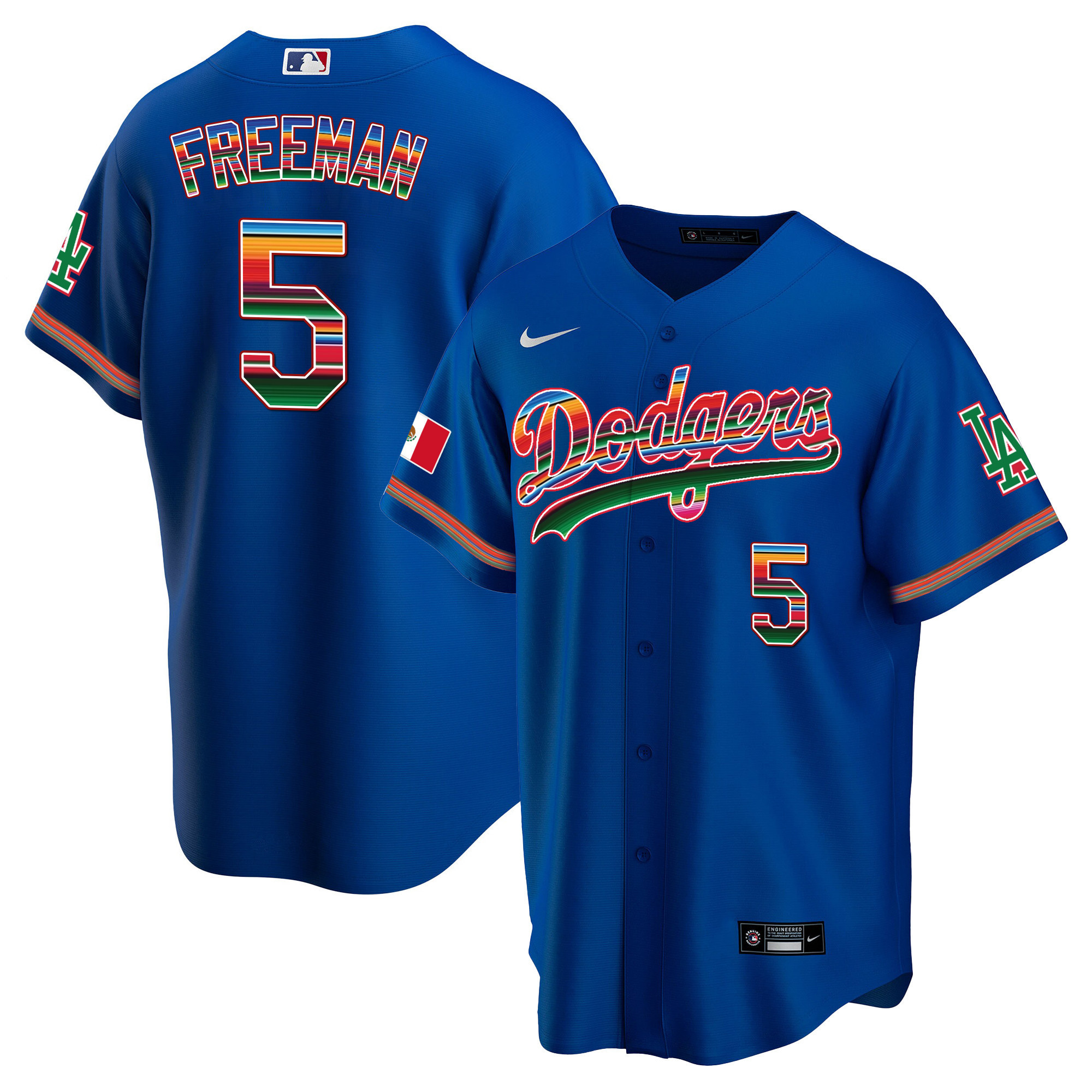 Freddie Freeman Youth's Los Angeles Dodgers Mexico Cool Base Limited Royal Jersey - All Stitched