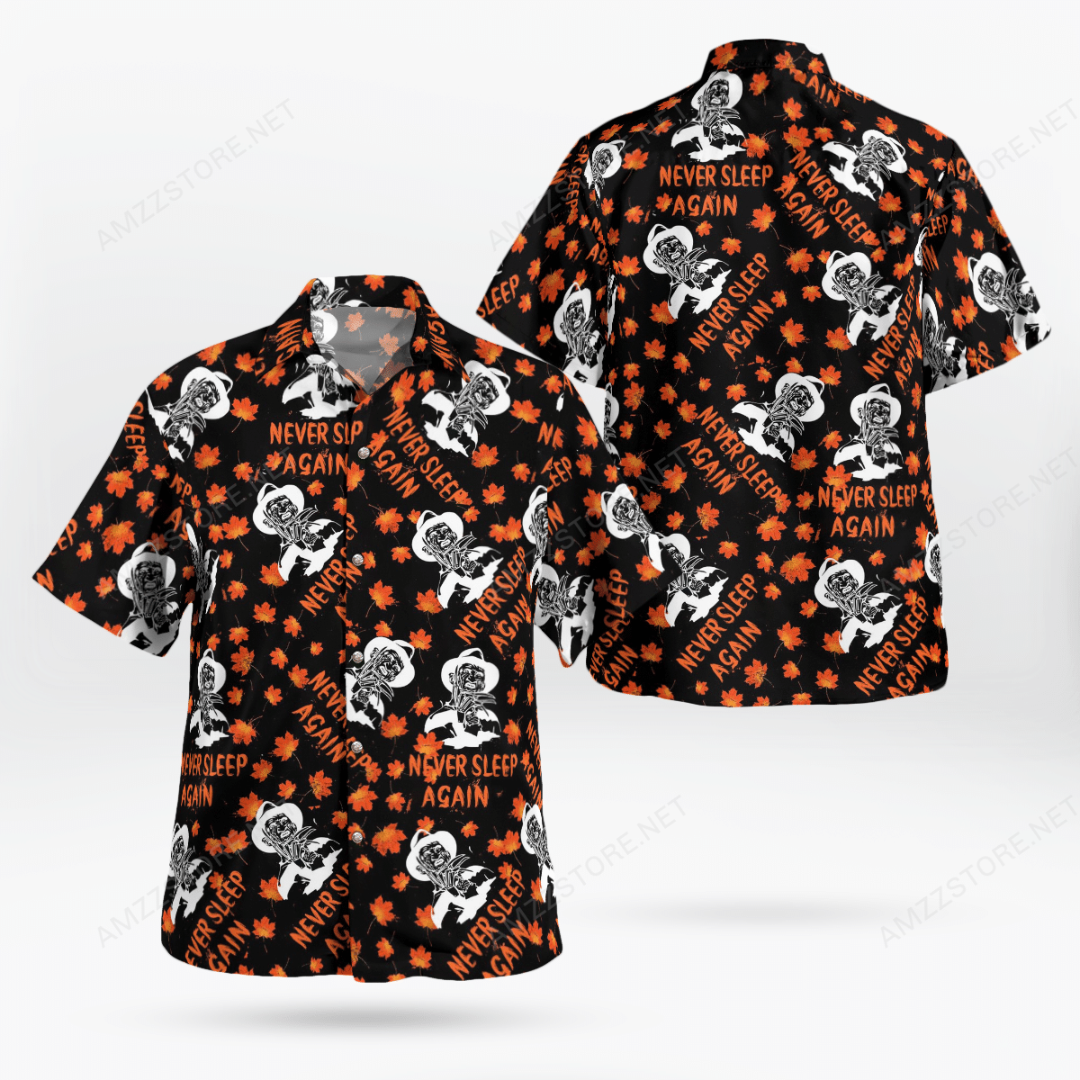 Freddy Krueger never sleep again maple leaf Hawaiian Shirt
