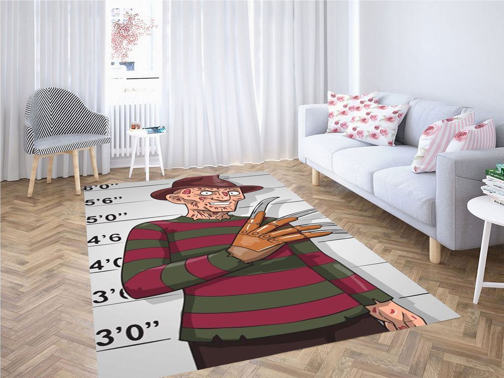 Freddy Krueger Wallpaper Living Room Modern Carpet Rectangle Rug